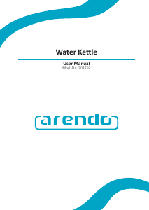 Handleiding Arendo 303759 Waterkoker