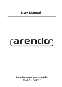 Manuale Arendo 303145 Frullatore