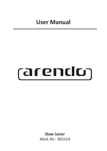 Manual Arendo 303154 Juicer