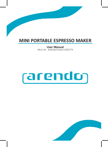 Manual de uso Arendo 302618 Máquina de café espresso