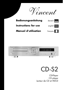 Manual Vincent CD-S2 CD Player