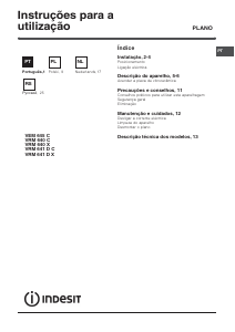 Handleiding Indesit VRM 640 C Kookplaat