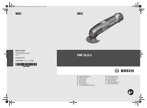 Kullanım kılavuzu Bosch PMF 10.8 LI Çoklu alet