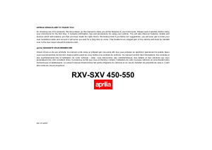 Handleiding Aprilia RXV 450 (2007) Motor