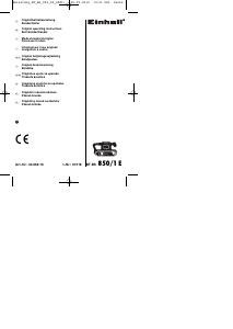 Manuale Einhell BT-BS 850/1 E Levigatrice a nastro