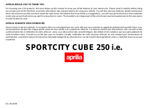 Manual Aprilia Sportcity Cube 250 i.e (2008) Scooter