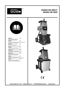 Bedienungsanleitung Güde GH 2600 Gartenhäcksler