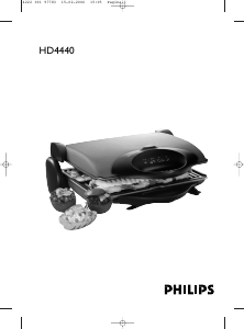 Kullanım kılavuzu Philips HD4440 Izgara tost makinesi