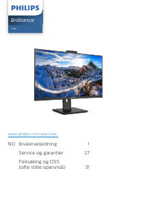 Bruksanvisning Philips 329P1H Brilliance LED-skjerm