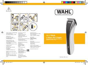 説明書 Wahl WM8910-800 ヘアクリッパー