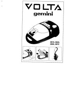 Manuale Volta 2810 Gemini Aspirapolvere