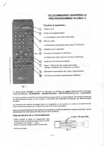 Mode d’emploi Visa Electronics Global 4 Télécommande