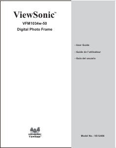 Mode d’emploi ViewSonic VFM1034w-50 Cadre photo numérique