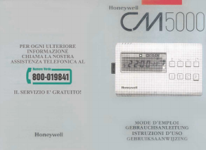 Manuale Honeywell CM5000i Termostato