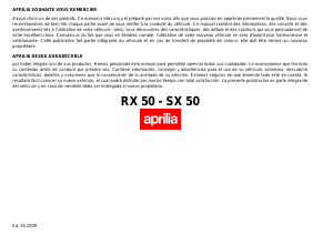 Mode d’emploi Aprilia RX 50 (2009) Moto