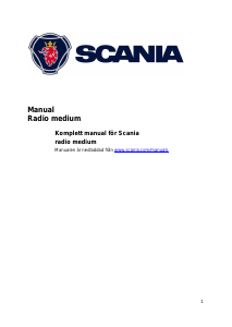 Bruksanvisning Scania Medium Bilradio
