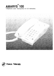 Mode d’emploi France Telecom Amarys 100 Téléphone