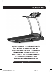 Manual BH Fitness Pioneer Pro Treadmill