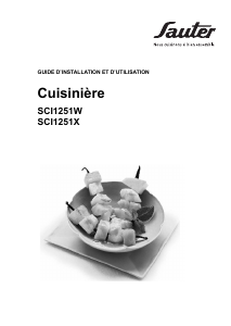 Mode d’emploi Sauter SCI1251X Cuisinière