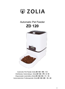 Manual Zolia ZD120 Pet Feeder