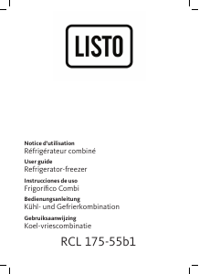 Manual Listo RCL 175-55b1 Fridge-Freezer