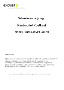 Handleiding Exquisit KS 370-1RVEA++INOX Koelkast