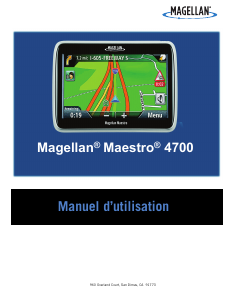 Mode d’emploi Magellan Maestro 4700 Système de navigation