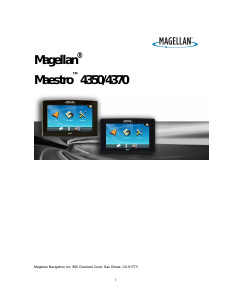 Mode d’emploi Magellan Maestro 4370 Système de navigation