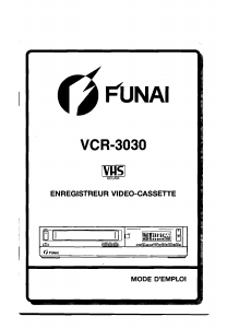 Mode d’emploi Funai VCR-3030 Magnétoscope