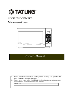 Manual Tatung TMO-7GD-BKD Microwave