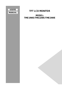 Manual Tatung TME19WE LCD Monitor