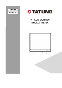 Handleiding Tatung TME19A LCD monitor