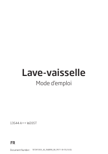 Mode d’emploi Valberg 13S44 A++ W205T Lave-vaisselle