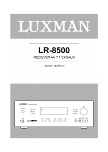 Mode d’emploi Luxman LR-8500 Récepteur