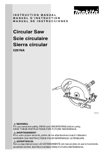 Manual de uso Makita 5201NA Sierra circular