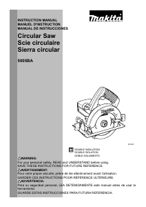 Manual Makita 5005BA Circular Saw