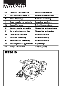 Bedienungsanleitung Makita BSS610 Kreissäge