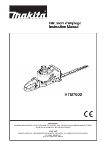 Manual Makita HTB7600 Hedgecutter