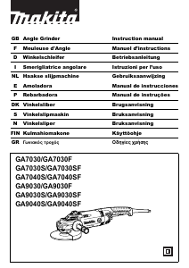 Brugsanvisning Makita GA9030F Vinkelsliber