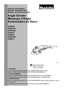 Manual de uso Makita GA6010Z Amoladora angular