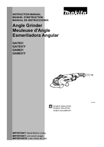 Manual Makita GA9031Y Angle Grinder