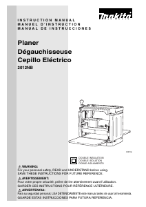 Manual de uso Makita 2012NB Cepillo