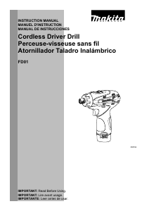 Manual de uso Makita FD01 Atornillador taladrador