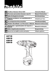 Brugsanvisning Makita 8281D Bore-skruemaskine