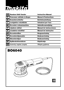 Manuale Makita BO6040 Levigatrice rotoorbitale