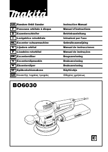 Manuale Makita BO6030 Levigatrice rotoorbitale