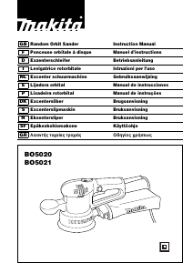 Manual Makita BO5021 Random Orbital Sander