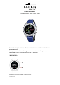 Bedienungsanleitung Lotus 50007 Smartwatch