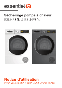 Mode d’emploi Essentiel B ESLHP8-1d Sèche-linge