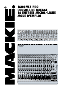 Mode d’emploi Mackie 1604-VLZ Pro Table de mixage